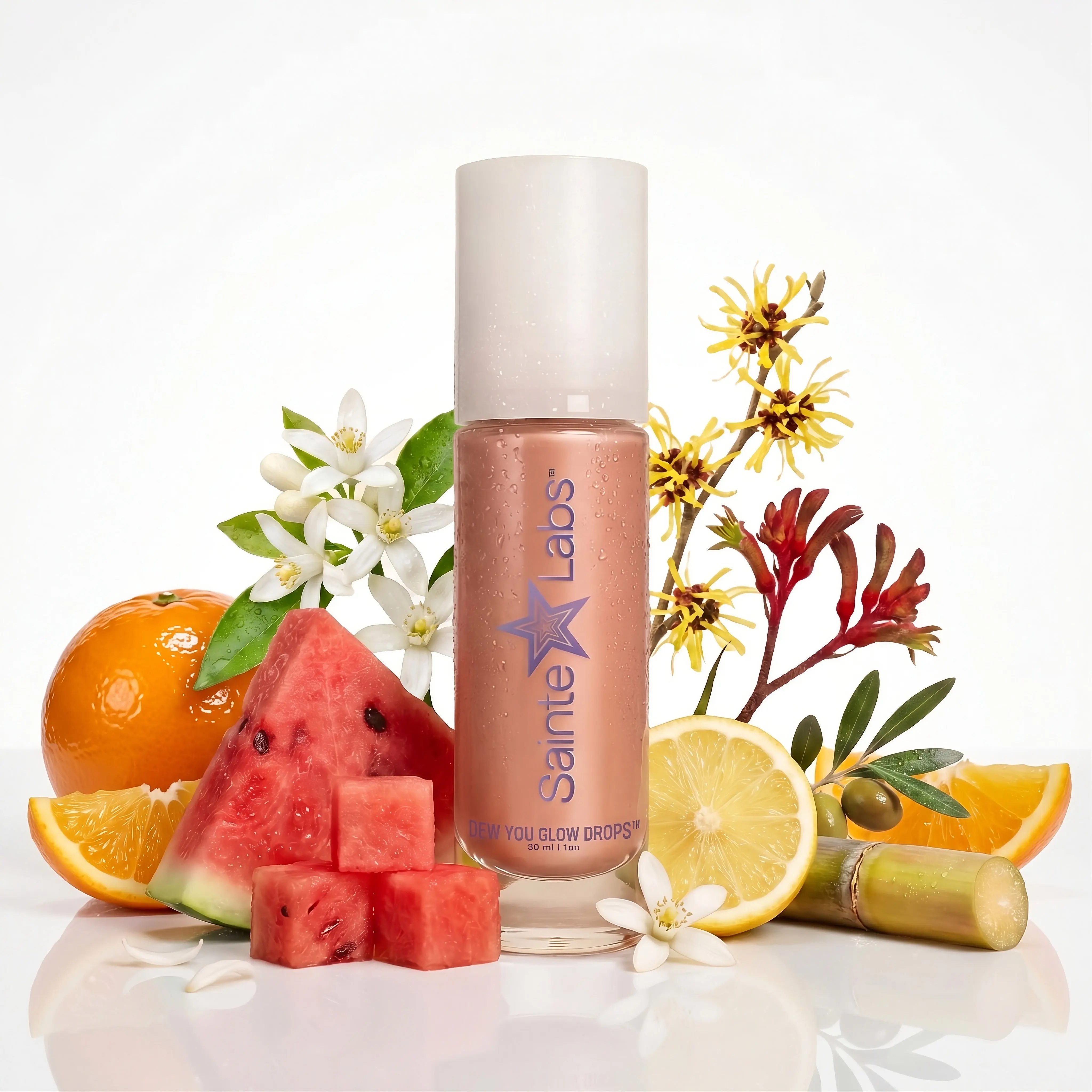 Sainte Labs Dew You Glow Drops Hydrating Serum-Meets-Highlighter with Kangaroo Paw Extract & Vitamin C for Radiant Skin