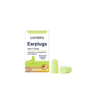 Laniska Foam Care Earplugs: Comfortable, soft foam earplugs for close-fitting ear care and relief