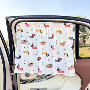 Cute Cartoon Rabbit Car Sunshade, Uv Protective Sunshade, UV Protection Side Window Curtain, Absorbent Suction Cup Privacy Shade for Cars, Interior Accessories