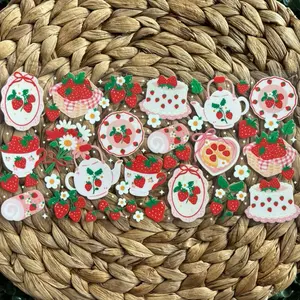 Strawberry Picnic UVDTF WRAP - Adorable Strawberry-Themed Decorative Elements for Creative Projects