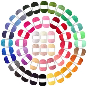 50-piece Set of Vibrant Soft Yarn, Durable and Bright Knitting Yarn Thread, Ideal for Creative Hand-Knitting and Crochet Yarn Projects, Perfect Yarn Gift for Weaving Beginners and Enthusiasts, Each Piece 25g