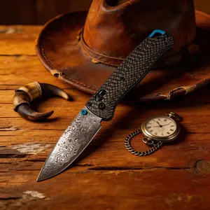 Everyday Carry Knife, Compact Pocket Knife, High-Hardness Damascus Pattern Collectible Knife, Outdoor Picnic Camping Hiking Gear, Household Kitchen Fruit Knife