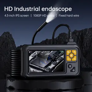 4.3" LCD Screen Endoscope Camera, 1080P HD Borescope, IP67 Waterproof Inspection Camera with 8 Adjustable LED Lights, 16.5ft Semi-Rigid Snake Cable, 178° Wide-Angle Lens, 2000mAh Battery, for Car Pipeline Wall Repair, Practical Gifts for Men outdoorfun