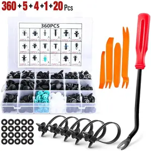 Nilight 390-Piece Bumper Retainer Clips Car Push Retainer Kit, Universal Fit for Mercedes Benz & BMW, with Fastener Remover and Storage Box