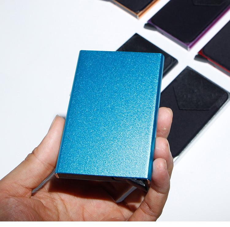 Metal Card Strap Lycra Cloth Anti-theft Swiping Aluminum Alloy Credit Card Box Business Card Case Multi Card Holder