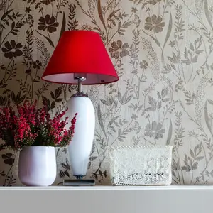 Large Woodland Wildflowers Botanical Stencils 16x16Inch Reusable Floral Wall Stencil for Painting on Furniture Walls Nature Wallpaper Stencil Pattern