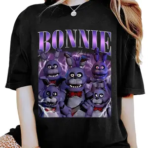Vintage Fnaf Bonnie Shirt, Five Nights at Freddy Shirt, Unisex, Short Sleeve