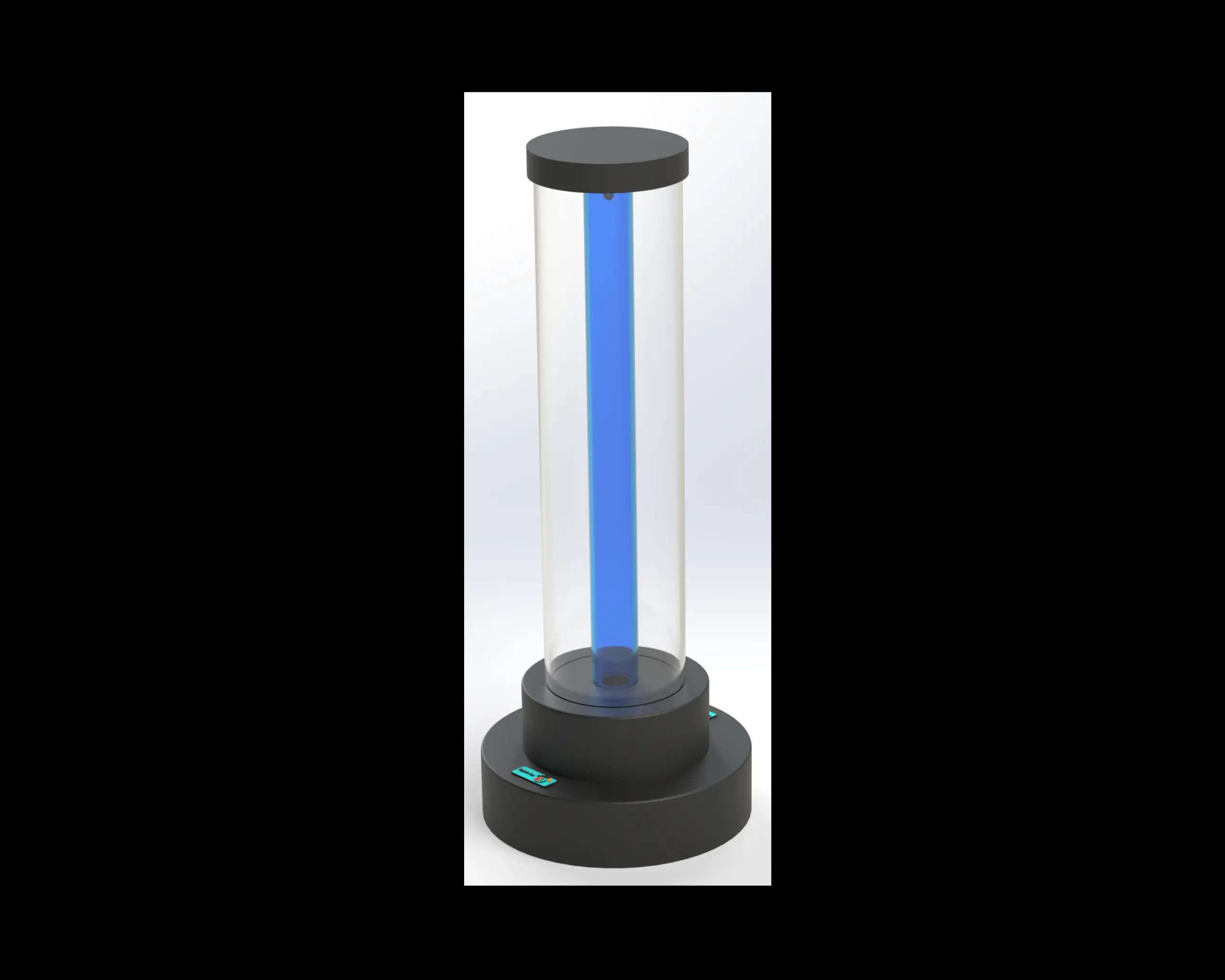 2’ Round Fillable Colored Tube Table LED Light