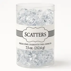 Clear Diamond Table Scatter Confetti - 7.5 oz for Weddings & Showers
