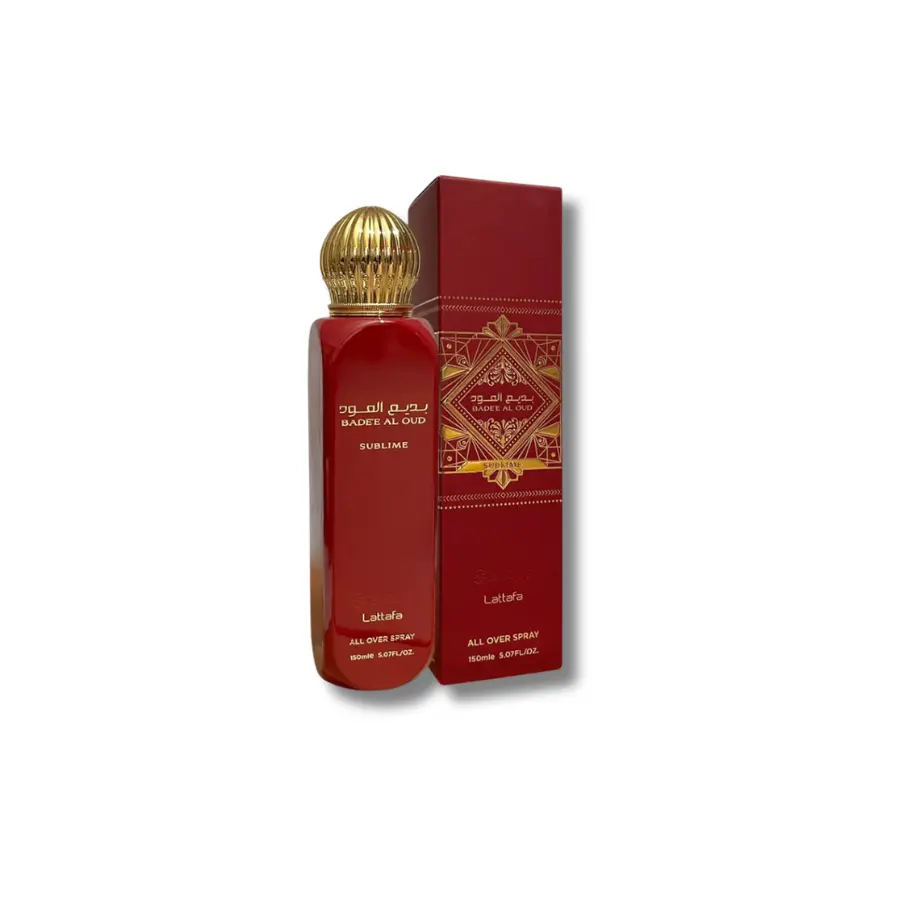 Lattafa Badee Al Oud Sublime All Over Body Spray, Aromatic Unisex Fragrance for Adults with Vanilla, Tropical Rose, and Woody & Earthy Notes, Arabic Inspired Scent, 5.07 fl oz Single Bottle, Fruity, All Over Skin, Latafa Perfumes Ind. L.l.c., Liquid, Regu
