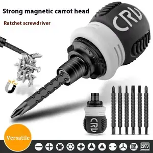 Professional 13in1 Precision Ratchet Screwdriver Set Magnetic Handle Tool for Phillips/Slotted Screws Portable Multi-Functional Repair Kit Magnetic Multipurpose Screwdriver