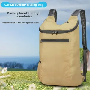 Lightweight Foldable External Frame Backpack Outdoor Sports Travel Hiking Rucksack Skinny Pack Collapsible School Bag Gift for Camping Trekking