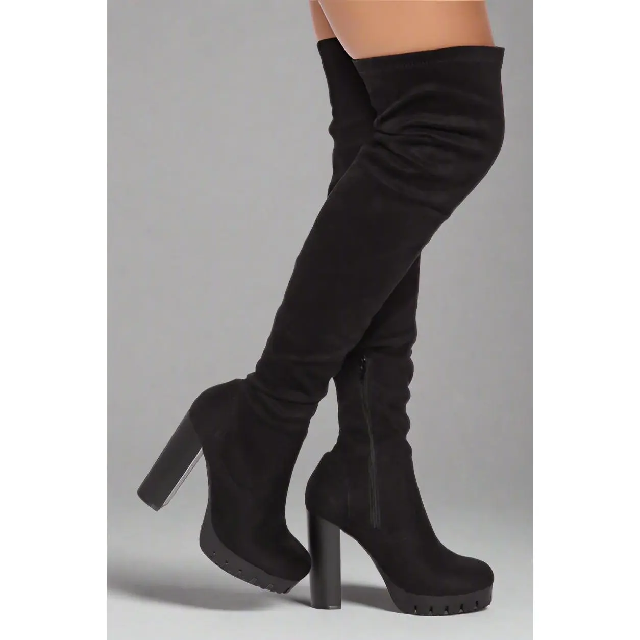 Women's Fashionable Black High Heels Boots, Sale Party Baddie Christmas Disco Night Out Baddie