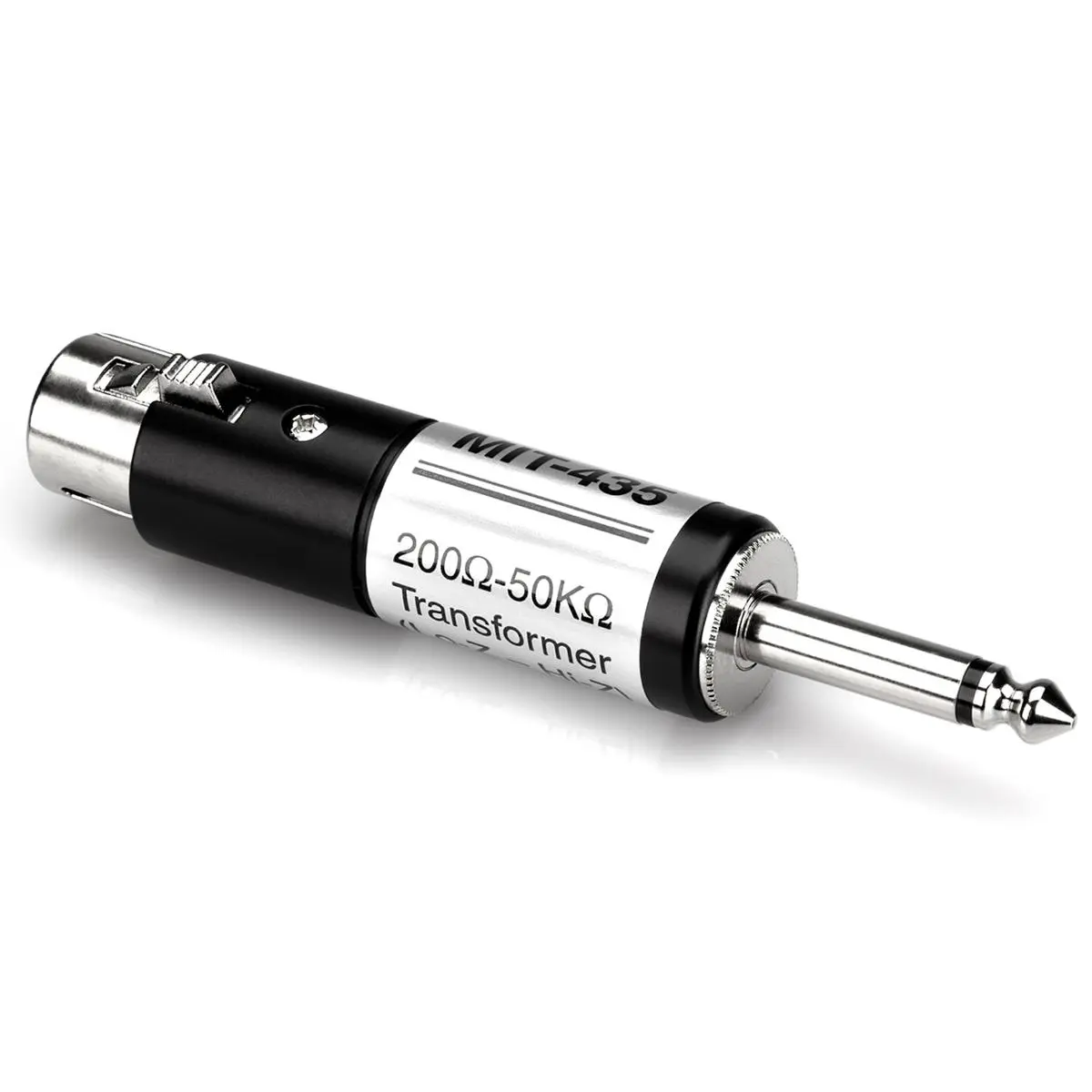 Hosa Technology MIT-435 Female XLR Low-Z to Male 1/4" Phone Hi-Z Microphone Transformer