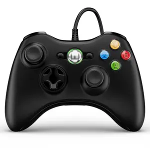 Wired Game Controller For Xbox 360/PC Windows, 5.9ft Cord, USB connection, Enhanced chip, Upgraded Joystick, Double Vibration, Gamepad, B