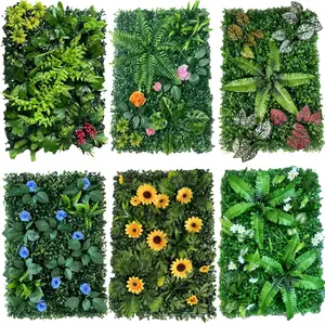 Realistic Plant Wall Panel, Artificial Grass Background Decor, UV Resistant Fence Screen, Washable, Indoor & Outdoor Garden Decoration, Decorative Garden Fences