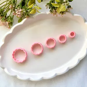 Scalloped Circle Clay Cutter | Ultra-Sharp 0.2mm Blade, PLA+ Polymer Clay Tool (Copy)