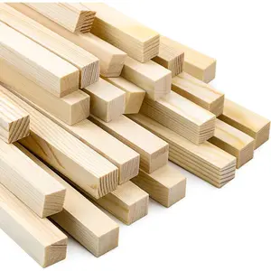 25 Pack of Unfinished 1/2" x 12" Hardwood Square Wooden Dowel Rods or Sticks