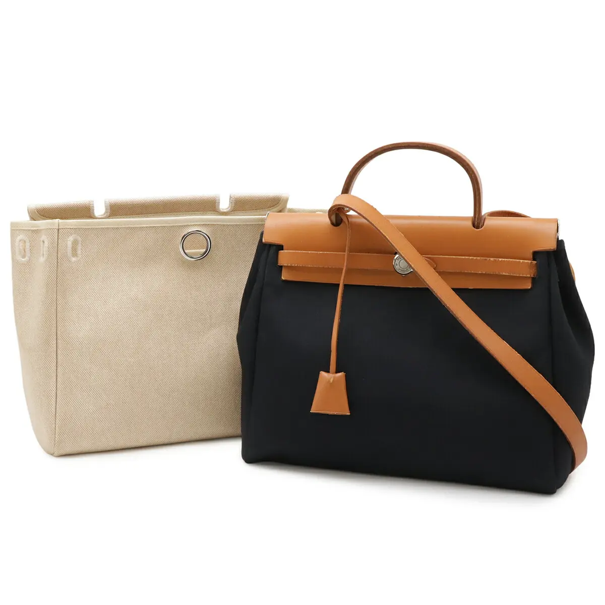Pre-owned HERMÈS Canvas Shoulder Bags Hermes Herbag PM 2way Bag