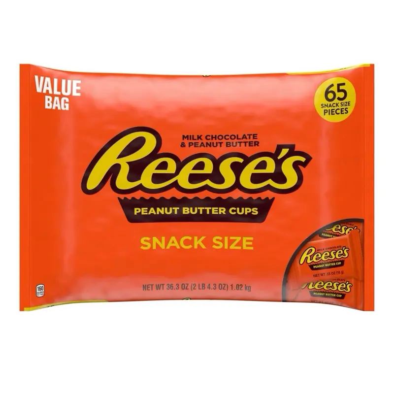 REESE'S Milk Chocolate Peanut Butter Cups, Snack Size, 65 pcs.