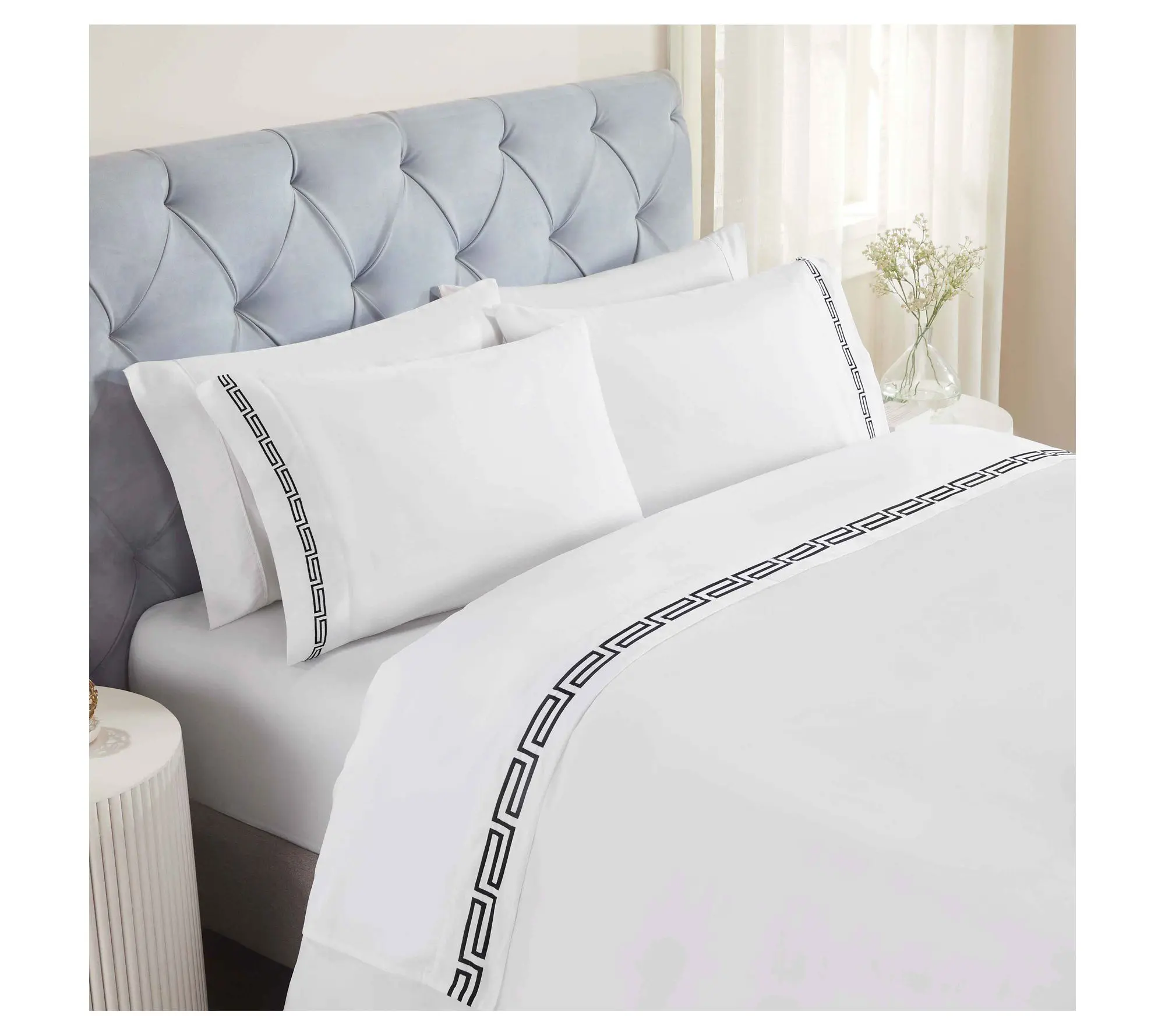 Superior Harrison Cotton Embroidered Sheet Set,King