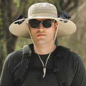 2026 New Solar Fan Outdoor Fishing Hat-Solar Sun Protection Sun Hat with Fan Solar Fan Hat Dual Power Supply Fan Outdoor Fan