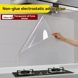 1 Roll Plastic Electrostatic Adhesion Wall Protective Decorative Film – Waterproof, Oil-Proof, Removable Film for Kitchen, Tiles, Home, Dorm Décor – No Glue, Easy to Clean, Use Without Electricity – 118 inch