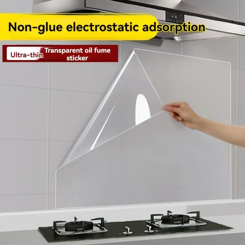 1 Roll Plastic Electrostatic Adhesion Wall Protective Decorative Film – Waterproof, Oil-Proof, Removable Film for Kitchen, Tiles, Home, Dorm Décor – No Glue, Easy to Clean, Use Without Electricity – 118 inch Wall Cover