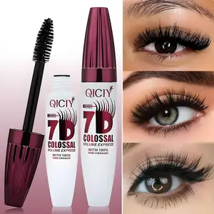 7D Waterproof Volume Mascara, Long-Lasting Natural Curling Lashes for Professional Eye Makeup, Enhancing Volumizing Mascara for Women and Girls, Beachproof Mascara, Volumizing Tubing Mascara