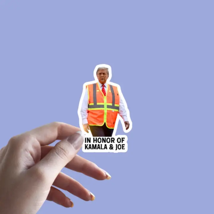 Trump Garbage Truck Outfit - Sticker | In Honor of Kamala & Joe Biden | Trump Sticker | Republican | MAGA | Trump Garbage Truck | Funny