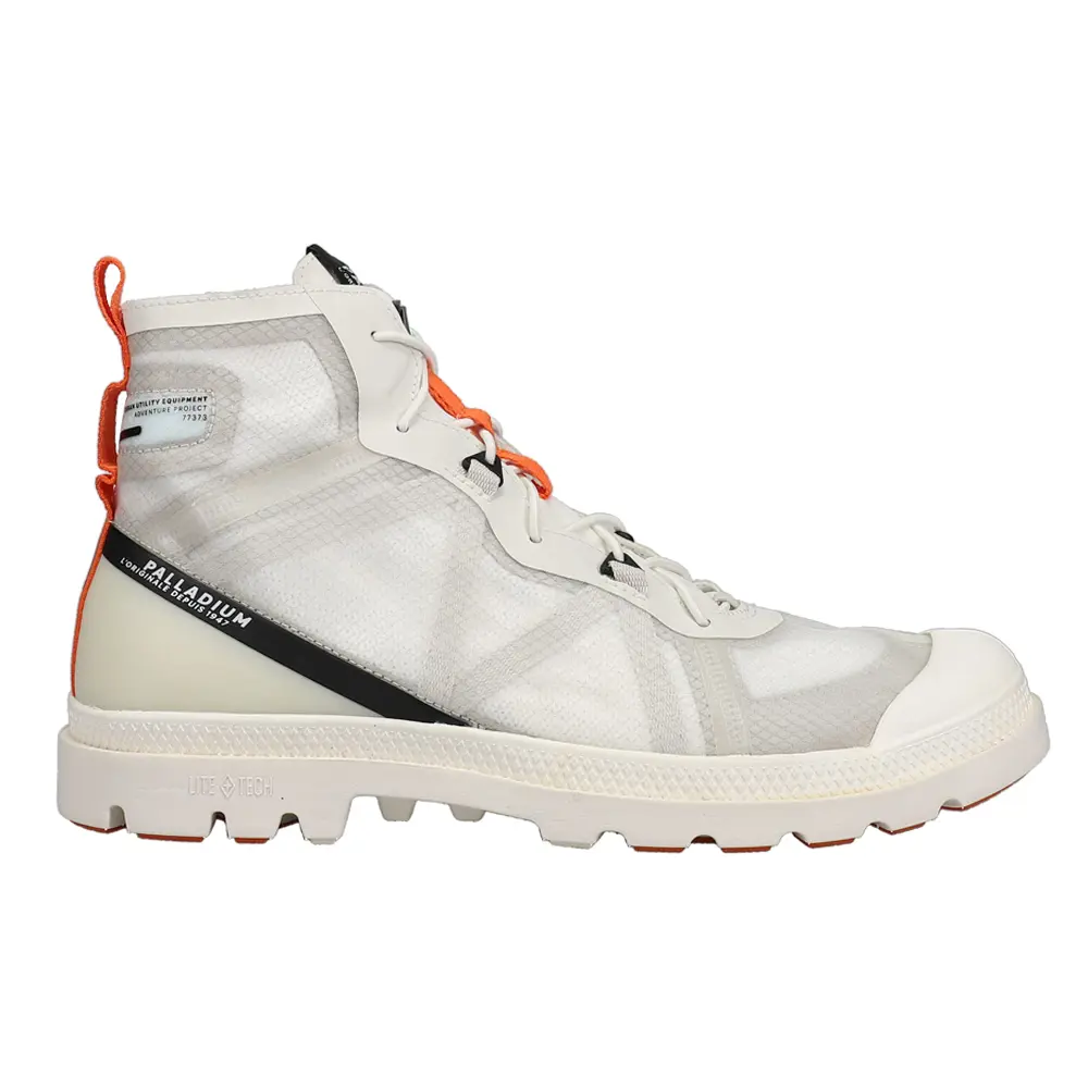 Palladium Mens Travel Lite Plus Adv Round Toe Lace Up Casual Boots Ankle - White Palladium Mens Travel Lite Plus Adv Round Toe Lace Up Casual Boots Ankle - White