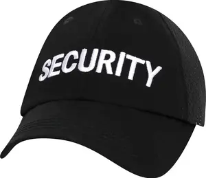Black Security Mesh Back Tactical Cap