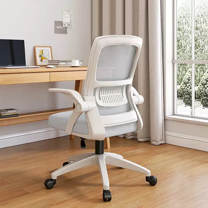 【Summer sale】Office Chair, Ergonomic Desk Chair Breathable Mesh Chair Swivel Chair with Flip-Up Arms and Lumbar Support Computer Chair for Home Office