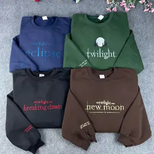 Twilight Embroidered Crewneck SWEATSHIRT, Bookish Crewneck, Vampire Aesthetic, New Moon Eclipse Breaking Dawn Gift