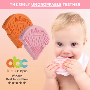 Frolik+Co Toothi Baby Teethers - 2 Pack BPA Free - 3+ Months - Dishwasher, Freezer, Sterilizer Safe - Infant Teething Relief - Perfect Baby Gift