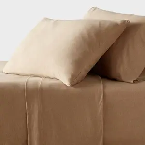 Queen Cotton Jersey Sheet Set Brown Heather - Threshold