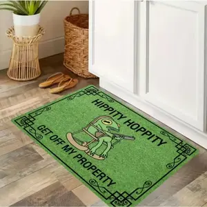 Green Frog Pattern Carpet, 1 Count Non-slip Soft Floor Mat, Decorative Area Rug for Home Living Room Bedroom Entrance Door, Home Decor, Cartoon Pattern Rug