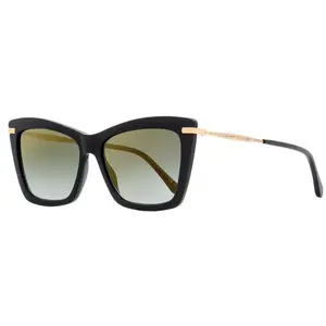 Jimmy Choo Rectangular Sady Sunglasses 807FQ Black/Gold 56mm