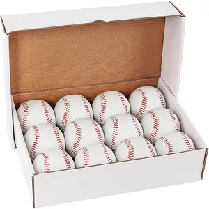 Kfseert Bucket of Baseballs Standard Size PVC Baseballs for Practice Training, Baseballs 12 Pack Unmarked & Soft 9 inch Practice Baseball for League Play, Pitching, Hitting, Batting, Fielding, Autograph,Gifts(One Dozen)