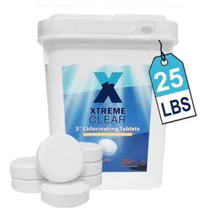 XtremepowerUS 3" Stabilized Tablets Swimming Pools Individually Wrapped pool supply hth  products Stabilized Swimming Pool Tablets