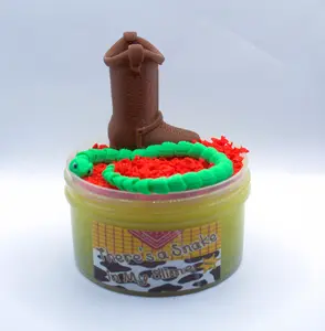 There's a Snake in My Slime ~ Pumice Slime ~ Good Vibes Slime ~ Sensory Play