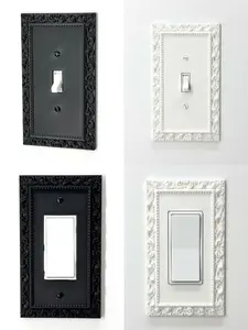 Victorian Light Switch Cover Plate Set – Elegant Black Toggle, Rocker & Outlet Design – Decorative Vintage Wall Plate - Wall Plate Cover #5