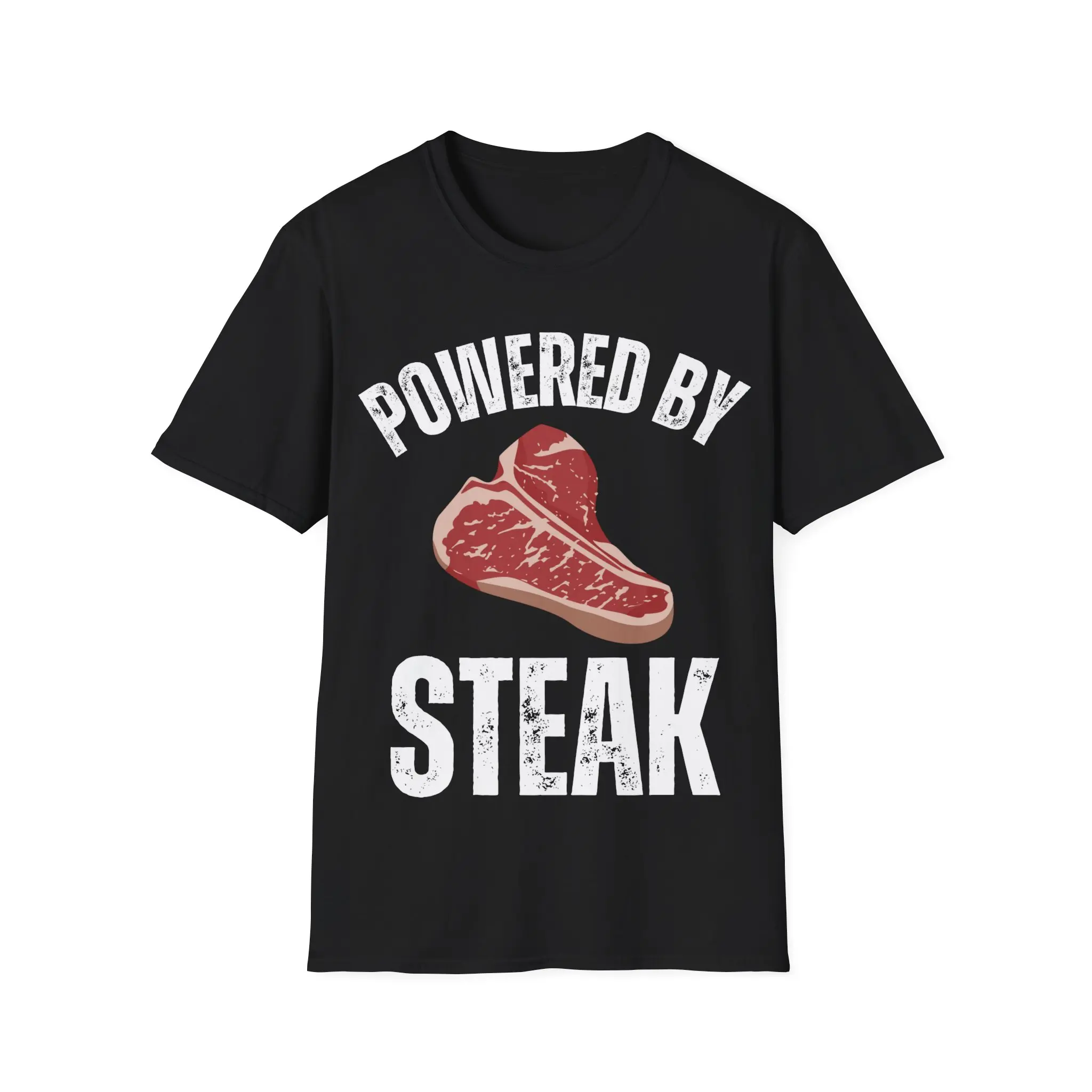 Funny Meat Lover gift Carnivore T-shirt for Carnivore Diet gifts for Him Powered By Steak Shirt for Steak Lovers