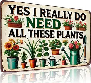 Garden Gifts I Really Need All These Plants Vintage Gardening Signs for Home Garden Greenhouse Living Room Bedroom Yard Outdoor Decor 8X12 Inch