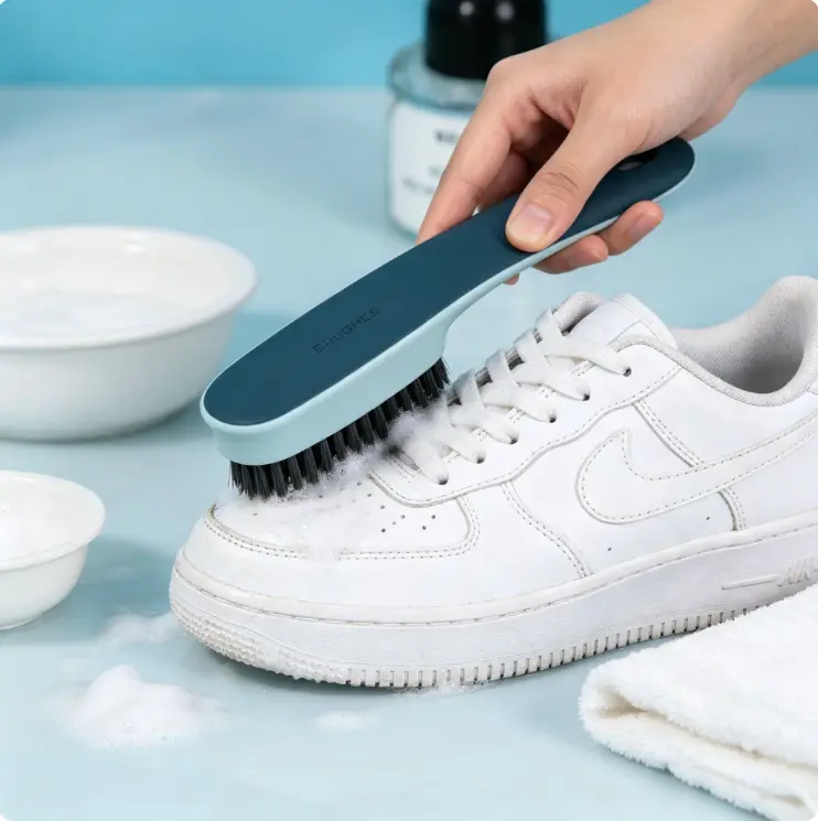 1pc Premium Soft Bristle Cleaning Brush - Effortlessly Cleans Shoes & Laundry with Gentle Power - Durable, Versatile & Stain-Fighting Tool for Daily Household Use