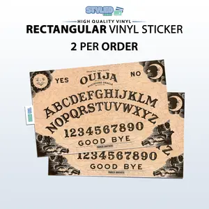 Halloween ouija rectangle vinyl sticker Halloween ouija rectangle vinyl sticker