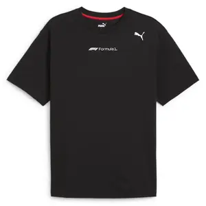 PUMA Mens F1 Statement Graphic Crew Neck Short Sleeve Casual Tops Casual - Black