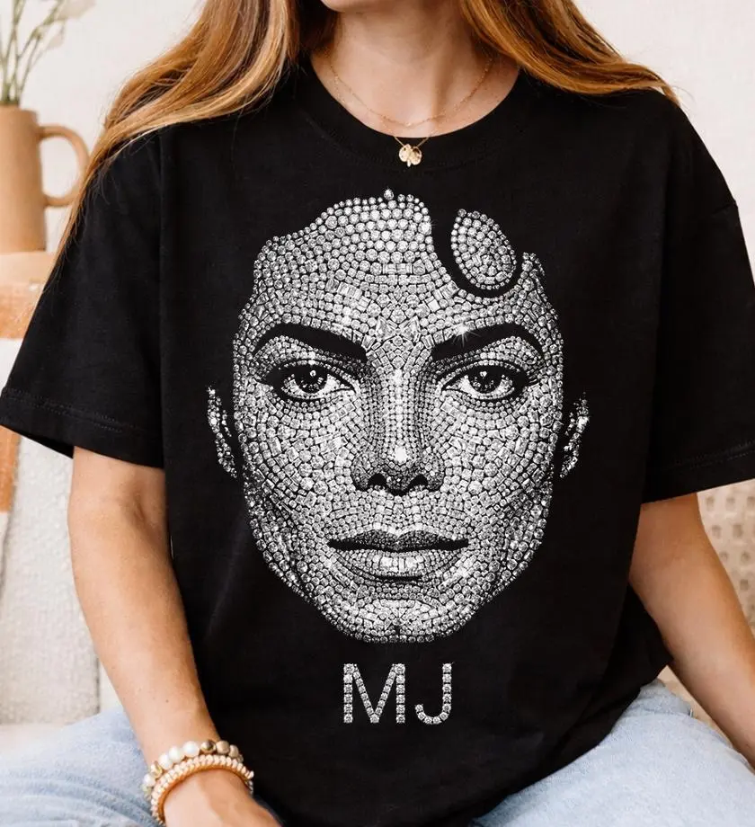 [Sale Up To 50%] Retro Michael Jackson King of Pop Tee, Halftone Design Shirt, Classic Pop Icon Shirt, , MJ Music T-Shirt for Fans, Gift for Him, Gift for Her