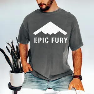 Operation Epic Fury T-Shirt, B-2 Stealth Bomber Military Graphic, Patriotic Veteran Gift, Unisex USA Apparel