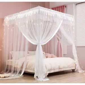 4 Corners Post Bed Net Canopies (White, Full)